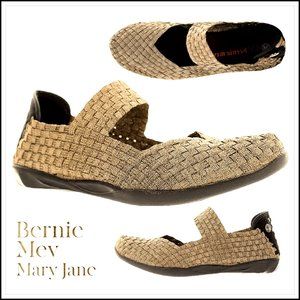 Women's Bernie Mev Mary Jane Metallic Bronze Slip-On Shoes Size 10